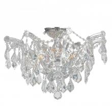 Worldwide Lighting Corp W33116C20-CL - Maria Theresa 6-Light Chrome Finish and Clear Crystal Semi-Flush Mount Ceiling Light 20 in. Dia x 15