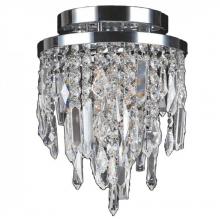 Worldwide Lighting Corp W33125C8 - Tempest 1-Light Chrome Finish Crystal Flush Mount Ceiling Light 8 in. Dia x 10 in. H Small