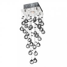 Worldwide Lighting Corp W33259C8 - Icicle 1-Light Chrome Finish and Clear Crystal Flush Mount Ceiling Light 8 in. L x 8 in. W x 24 in.