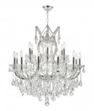 Worldwide Lighting Corp W83005C30 - Maria Theresa 19-Light Chrome Finish and Clear Crystal Chandelier 30 in. Dia x 28 in. H Two 2 Tier L