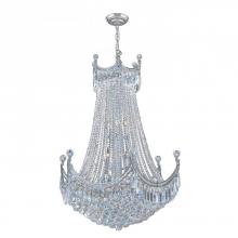 Worldwide Lighting Corp W83026C30 - Empire 24-Light Chrome Finish Crystal Chandelier 30 in. Dia x 40 in. H Round Large