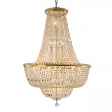 Worldwide Lighting Corp W83032G32 - Empire Collection 24 Light Gold Finish Crystal Chandelier 32&#34; d x 43&#34; H Round Large