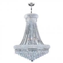 Worldwide Lighting Corp W83035C28 - Empire 14-Light Chrome Finish and Clear Crystal Chandelier 28 in. Dia x 36 in. H Large