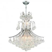 Worldwide Lighting Corp W83041C22 - Empire 11-Light Chrome Finish and Clear Crystal Chandelier 22 in. Dia x 26 in. H Round Medium