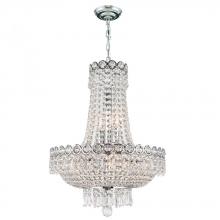 Worldwide Lighting Corp W83049C16 - Empire 8-Light Chrome Finish and Clear Crystal Chandelier 16 in. Dia x 20 in. H Round Mini