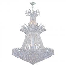 Worldwide Lighting Corp W83052C32 - Empire 18-Light Chrome Finish and Clear Crystal Chandelier 32 in. Dia x 43 in. H Large