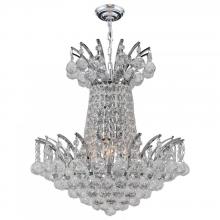 Worldwide Lighting Corp W83053C16 - Empire 4-Light Chrome Finish and Clear Crystal Chandelier 16 in. Dia x 16 in. H Mini