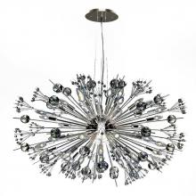 Worldwide Lighting Corp W83111C36 - Starburst 24-Light Chrome Finish and Clear Crystal Sputnik Chandelier 36 in. Dia x 26 in. H Large