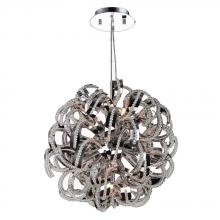 Worldwide Lighting Corp W83112C20 - Medusa 9-Light Chrome Finish and Clear Crystal Chandelier 20 in. Dia x 20 in. H Medium