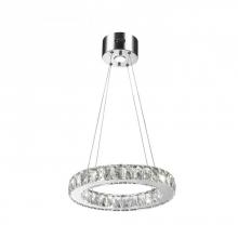 Worldwide Lighting Corp W83146KC16 - Galaxy 9 Integrated LEd Light Chrome Finish diamond Cut Crystal Circular Ring dimmable Chandelier 60