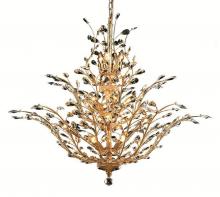 Worldwide Lighting Corp W83152G41 - Aspen 18-Light Gold Finish and Clear Crystal Floral Chandelier 41 in. Dia x 34 in. H Three 3 Tier La