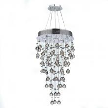 Worldwide Lighting Corp W83212C18 - Icicle 7-Light Chrome Finish and Clear Crystal Chandelier 18 in. Diax H32 in. H Medium