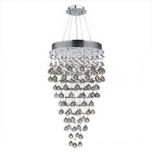 Worldwide Lighting Corp W83213C20 - Icicle 9-Light Chrome Finish and Clear Crystal Chandelier 20 in. Dia x 36 in. H Medium