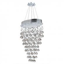Worldwide Lighting Corp W83227C20 - Icicle 6-Light Chrome Finish and Clear Crystal Oval Chandelier 20 in. L x 14 in. W x 30 in. H Medium