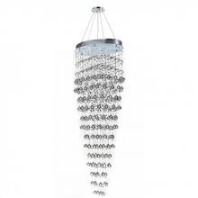 Worldwide Lighting Corp W83229C28 - Icicle 12-Light Chrome Finish and Clear Crystal Oval Chandelier 28 in. L X 20 in. W X 72 in. H Large