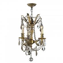 Worldwide Lighting Corp W83302BP13-CL - Windsor 3-Light Antique Bronze Finish and Clear Crystal Mini Chandelier 13 in. Dia x 18 in. H