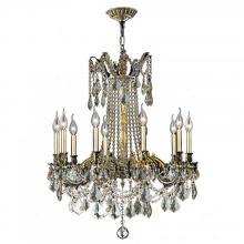 Worldwide Lighting Corp W83308BP28-CL - Windsor 10-Light Antique Bronze Finish and Clear Crystal Chandelier 28 in. Dia x 31 in. H Large