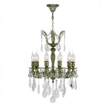 Worldwide Lighting Corp W83322B17 - Versailles 10-Light Antique Bronze Finish and Clear Crystal Chandelier 17 in. Dia x 24 in. H Medium