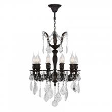Worldwide Lighting Corp W83322F17 - Versailles 10-Light dark Bronze Finish and Clear Crystal Chandelier 17 in. Dia x 24 in. H Medium