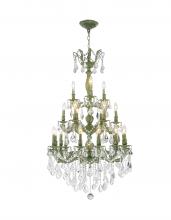 Worldwide Lighting Corp W83327B29 - Versailles 21-Light Antique Bronze Finish and Clear Crystal Chandelier 29 in. Dia x 50 in. H Three 3