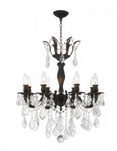 Worldwide Lighting Corp W83329F23 - Versailles 8-Light dark Bronze Finish and Clear Crystal Chandelier 23 in. Dia x 26 in. H Large