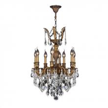 Worldwide Lighting Corp W83334B19 - Versailles 8-Light Antique Bronze Finish and Clear Crystal Chandelier 19 in. Dia x 25 in. H Medium