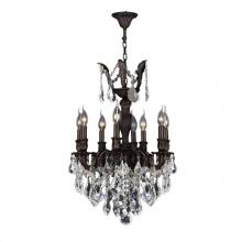 Worldwide Lighting Corp W83334F19 - Versailles 8-Light dark Bronze Finish and Clear Crystal Chandelier 19 in. Dia x 25 in. H Medium