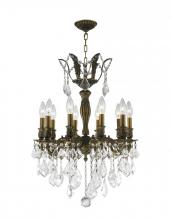 Worldwide Lighting Corp W83335B19 - Versailles 10-Light Antique Bronze Finish and Clear Crystal Chandelier 19 in. Dia x 25 in. H Medium
