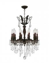 Worldwide Lighting Corp W83335F19 - Versailles 10-Light dark Bronze Finish and Clear Crystal Chandelier 19 in. Dia x 25 in. H Medium