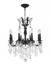 Worldwide Lighting Corp W83337F22 - Versailles 8-Light dark Bronze Finish and Clear Crystal Chandelier 22 in. Dia x 26 in. H Medium
