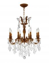 Worldwide Lighting Corp W83337FG22 - Versailles 8-Light French Gold Finish and Clear Crystal Chandelier 22 in. Dia x 26 in. H Medium