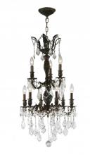 Worldwide Lighting Corp W83342F19 - Versailles 9-Light dark Bronze Finish and Clear Crystal Chandelier 19 in. Dia x 33 in. H Medium