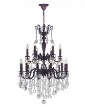 Worldwide Lighting Corp W83351F30 - Versailles 18-Light dark Bronze Finish and Clear Crystal Chandelier 30 in. Dia x 39 in. H Two 2 Tier