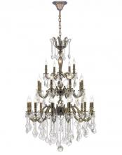 Worldwide Lighting Corp W83352B36 - Versailles 25-Light Antique Bronze Finish and Clear Crystal Chandelier 36 in. Dia x 50 in. H Three 3
