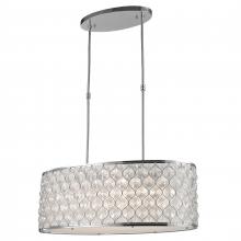 Worldwide Lighting Corp W83415C32-CL - Paris 12-Light Chrome Finish with Clear Crystal Pendant Light 32 in. L x 16 in. W x 11 in. H Large