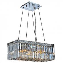 Worldwide Lighting Corp W83523C20 - Cascade 4-Light Chrome Finish and Clear Crystal Rectangle Chandelier 20 in. L x 10 in. W x 7.5 in. M