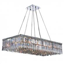 Worldwide Lighting Corp W83527C36 - Cascade 16-Light Chrome Finish and Clear Crystal Rectangle Chandelier 36 in. L x  18 in. W x 7.5 in.
