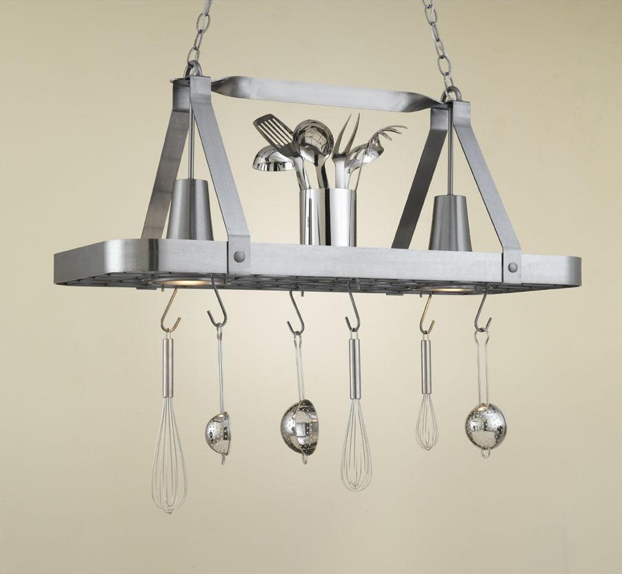 Electrical Lighting Specialists For, Hanging Pot Rack With Light Fixture