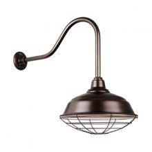 Hi-Lite MFG Co. H-QSN15117-SA-145/QSNHL-H-145/QSNWGR-17-145 - 17&#34; Gooseneck Light Warehouse Shade, QSNHL-H Arm, Wire Guard Accessory