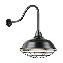 Hi-Lite MFG Co. H-QSN15117-SA-91/QSNHL-H-91/QSNWGR-17-91 - 17&#34; Gooseneck Light Warehouse Shade, QSNHL-H Arm, Wire Guard Accessory