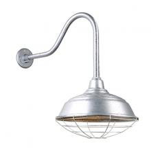 Hi-Lite MFG Co. H-QSN15117-SA-96/QSNHL-H-96/QSNWGR-17-96 - 17&#34; Gooseneck Light Warehouse Shade, QSNHL-H Arm, Wire Guard Accessory