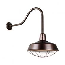 Hi-Lite MFG Co. H-QSN15116-SA-145/QSNHL-H-145/QSNWGR-16-145 - 16&#34; Gooseneck Light Warehouse Shade, QSNHL-H Arm, Wire Guard Accessory