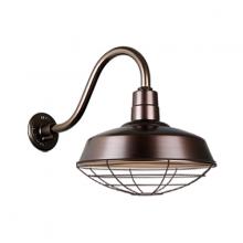 Hi-Lite MFG Co. H-QSN15118-SA-145/QSNB-42-145/QSNWGR-18-145 - 18&#34; Gooseneck Light Warehouse Shade, QSNB-42 Arm, Wire Guard Accessory