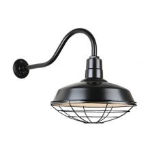 Hi-Lite MFG Co. H-QSN15114-SA-91/QSNHL-A-91/QSNWGR-14-91 - 14&#34; Gooseneck Light Warehouse Shade, QSNHL-A Arm, Wire Guard Accessory