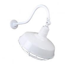 Hi-Lite MFG Co. H-QSN15118-SA-93/QSNHL-A-93/QSNSK-93/QSNWGR-18-93 - 18&#34; Gooseneck Light Warehouse Shade, QSNHL-A Arm, Swivel Knuckle & Wire Guard Accessories