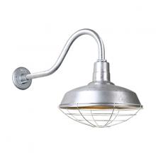 Hi-Lite MFG Co. H-QSN15114-SA-96/QSNHL-A-96/QSNWGR-14-96 - 14&#34; Gooseneck Light Warehouse Shade, QSNHL-A Arm, Wire Guard Accessory