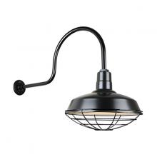 Hi-Lite MFG Co. H-QSN15118-SA-91/QSNHL-C-91/QSNWGR-18-91 - 18&#34; Gooseneck Light Warehouse Shade, QSNHL-C Arm, Wire Guard Accessory
