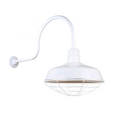 Hi-Lite MFG Co. H-QSN15118-SA-93/QSNHL-C-93/QSNWGR-18-93 - 18&#34; Gooseneck Light Warehouse Shade, QSNHL-C Arm, Wire Guard Accessory