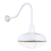 Hi-Lite MFG Co. H-QSN15118-SA-93/QSNHL-H-93/QSNWGR-18-93 - 18&#34; Gooseneck Light Warehouse Shade, QSNHL-H Arm, Wire Guard Accessory
