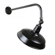 Hi-Lite MFG Co. H-QSN15114-SA-91/QSNB-13-91/QSNSK-91 - 14&#34; Gooseneck Light Warehouse Shade, QSNB-13 Arm, Swivel Knuckle Accessory